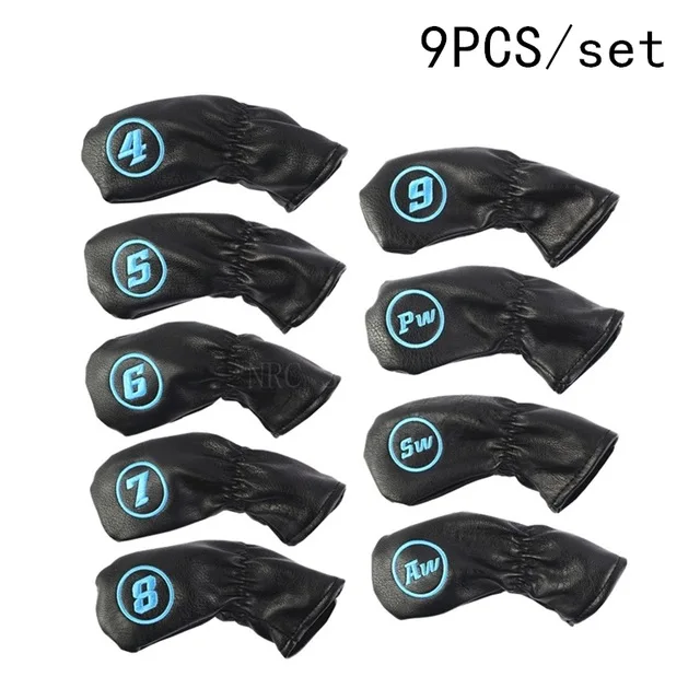 black iron set NRC гольф-клуб головной убор прекрасный гольф Хаски Гольф Драйвер Фарватер деревянный головной убор Набор мультфильм молоток клюшки Железный набор - Цвет: black iron set