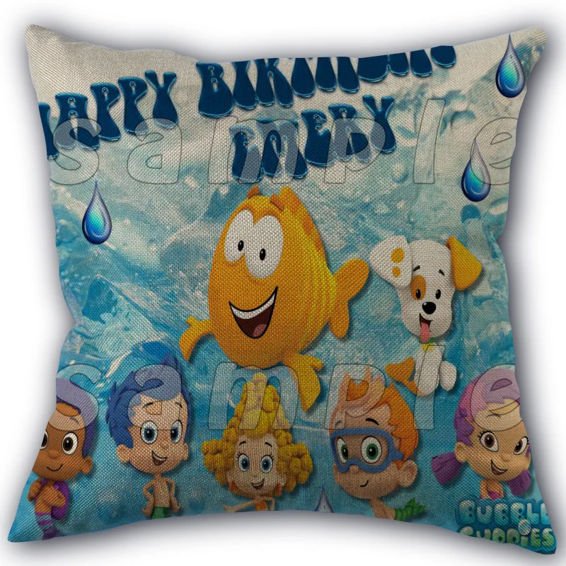 Наволочка Bubble Guppies, хлопок, лен, ткань, квадратная, на молнии, наволочка 45X45 см, свадебная декоративная наволочка - Цвет: 18