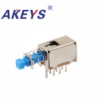 20 Pieces PS-22E05 6 Pin Self-locking Push Button Switch with Caps Blue