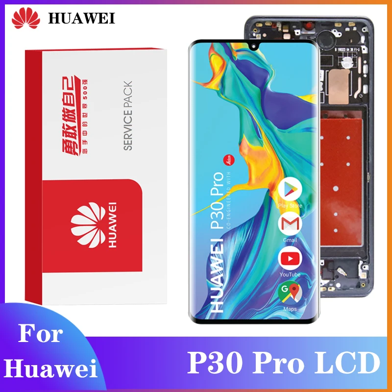 Оригинальный экран для Huawei P30 Pro ЖК-дисплей смартфона сканер отпечатка пальца