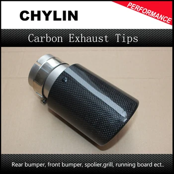 

Free shipping 2017 NEW Glossy Ak exhaust car carbon Exhaust Tip car-styling muffler tip carbon fiber exhaust tip