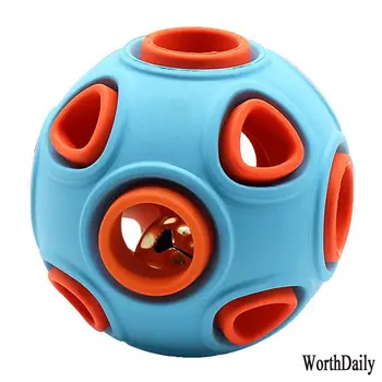 

Durable Pet Interactive Toys Leak Food Ball Cats Dogs Rubber Vocal Veak Food Toys Ball Puzzle Molar Cleaning supplies