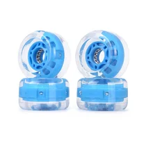 Wholesale 70*42mm Blue Longboard Cruiser Wheels Light Up Led Surf Skateboard Transparent Polyurethane Patineta Skateboard Wheels