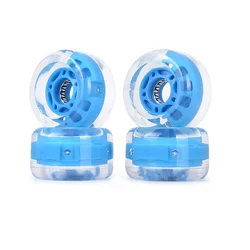 Wholesale 70*42mm Blue Longboard Cruiser Wheels Light Up Led Surf Skateboard Transparent Polyurethane Patineta Skateboard Wheels