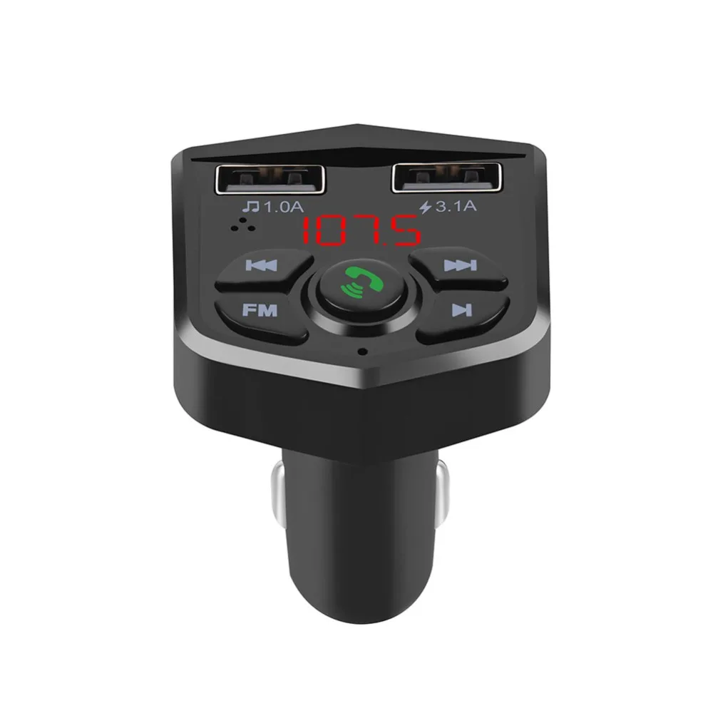 Bluetooth 5,0 Handsfree автомобильный mp3 комплект 3.1A Быстрый двойной usb зарядный порт lcd Цифровой вольтметр TF карта U диск AUX плеер(803E
