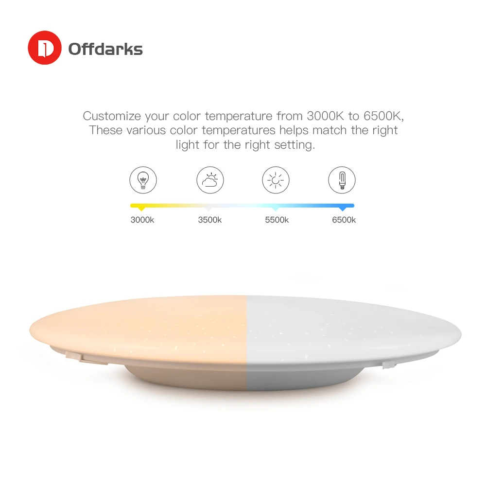  Smart LED Ceiling Light WiFi / APP Smart Remote Control 48W / 60W Bedroom Kitchen Living Room Ceili - 4000401780288
