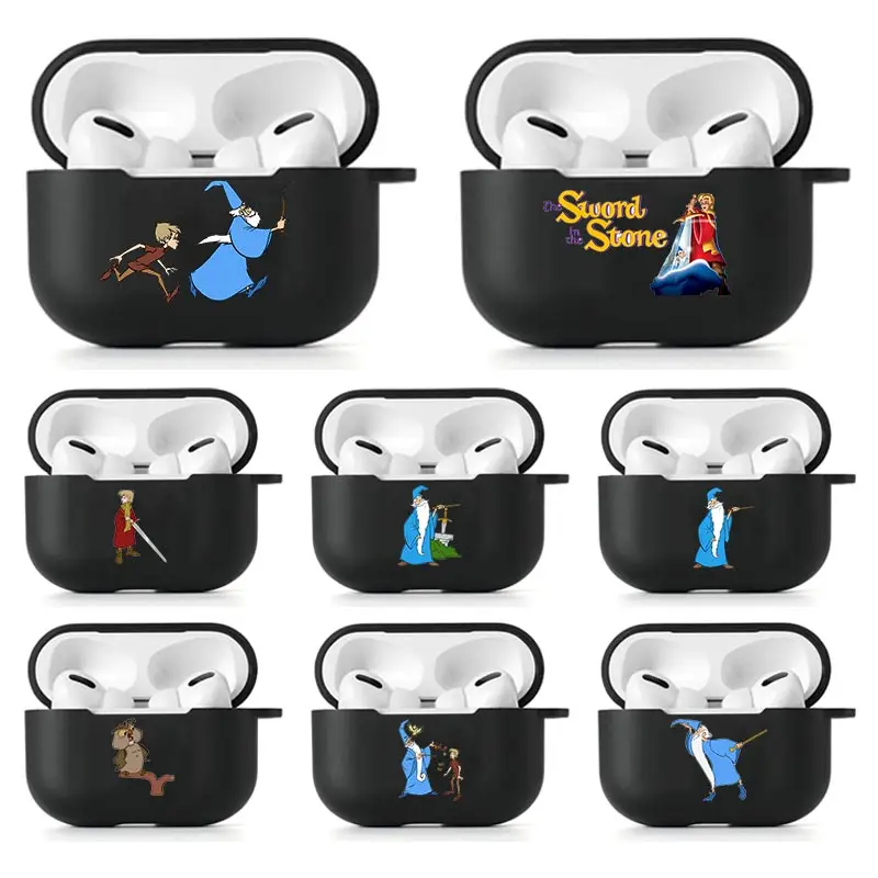 Чехол для наушников Apple AirPods Pro беспроводной черный мягкий защитный чехол с Bluetooth