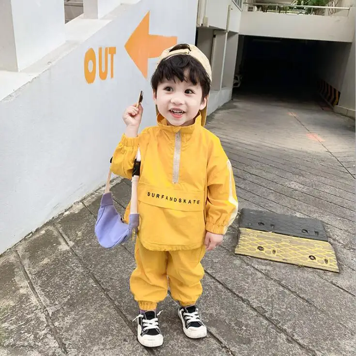 Новинка года; комплект из 2 предметов для мальчиков; пальто+ длинные брюки модный весенний хлопковый костюм для мальчиков 1-6 лет