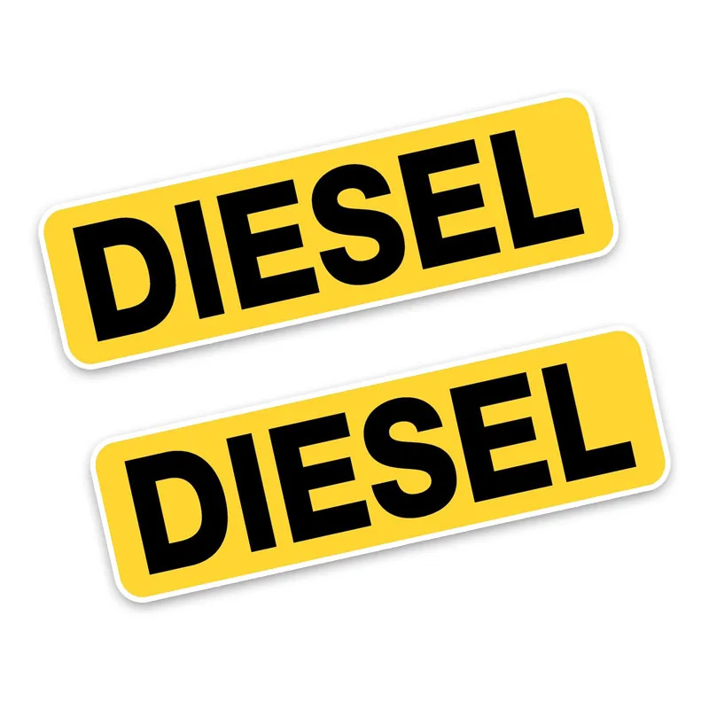 

2 X Reminder DIESEL FUEL Only Fashion Funny Retro-reflective Car Sticker Waterproof Decals Vinyl,10cm*3cm