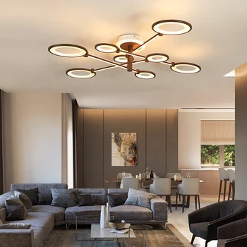 

Rotatable arm Modern led ceiling lamps for living room bedroom plafonnier led AC90-260V Brown Led ceiling light Fixtures