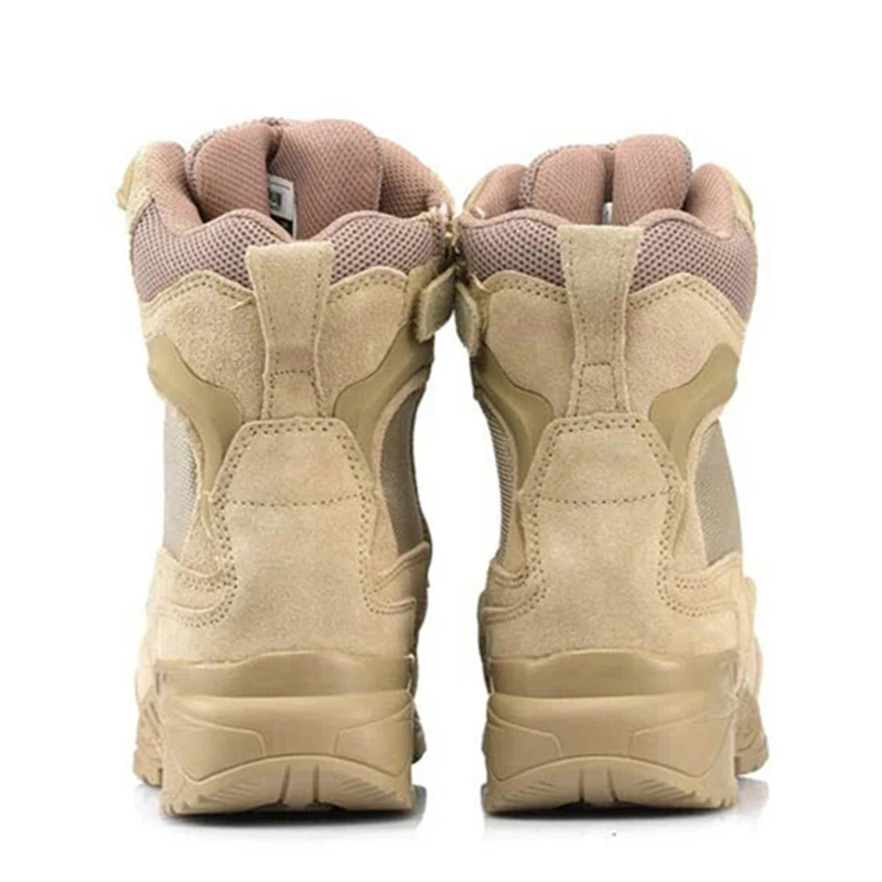Мужские кожаные камуфляжные ботинки со шнуровкой высокие защитные рабочие