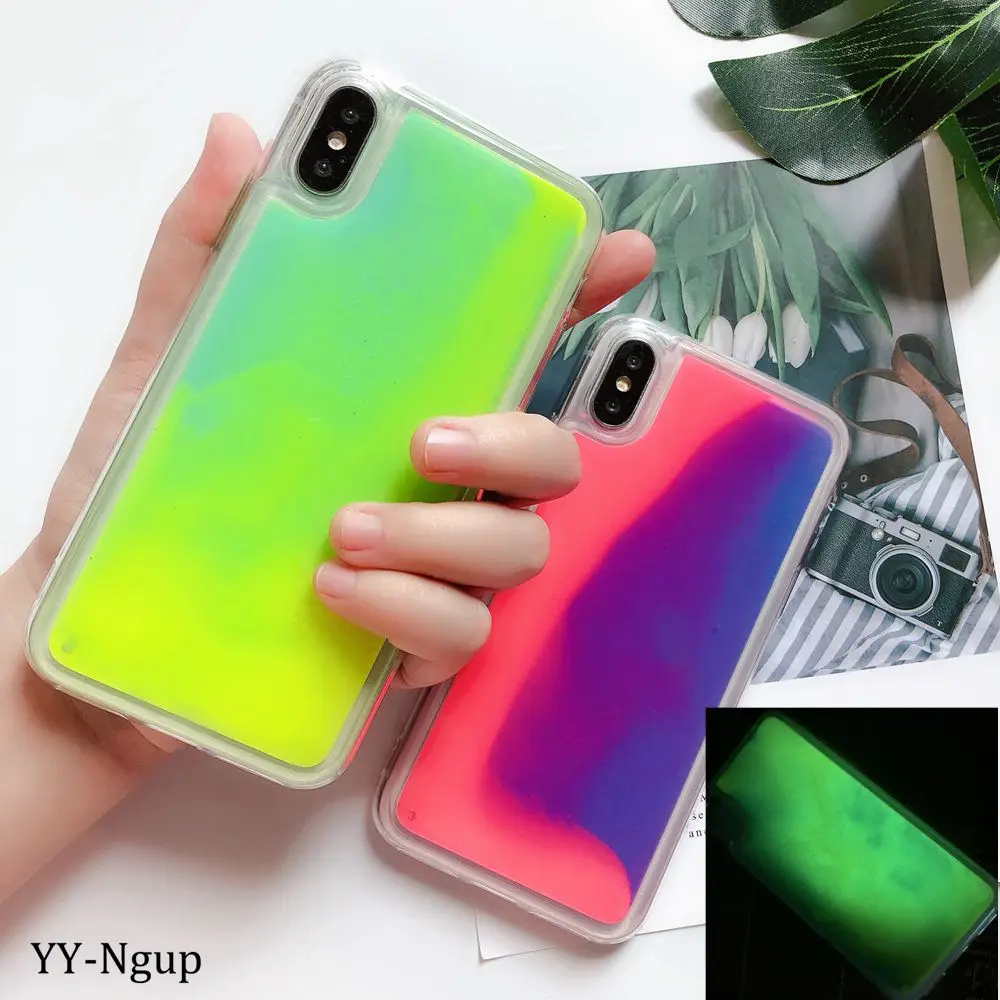 Чехол Etui для Xiaomi Redmi Note 7 Pro светящийся в темноте жидкий мягкий чехол телефона 5 Xiomi |