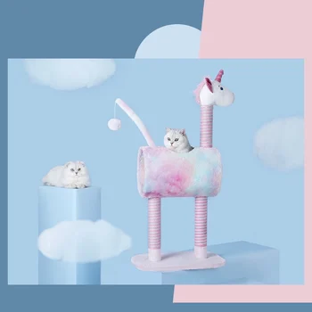 

Unicorn cat climbing frame cat litter cat tree one Tongtian pillar cat climbing frame cat litter multifunctional cat shelf