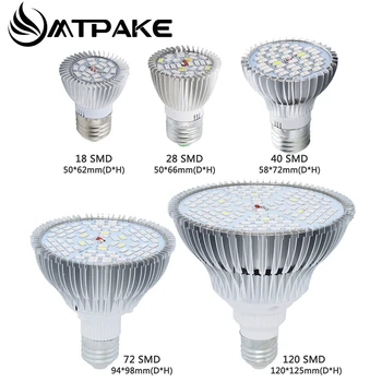 

LED Grow Light E27 Full Spectrum 18W 28W 30W 50W 80W for Hydroponics Plant Light AC85-265V 110V 220V Led Grow Lamp