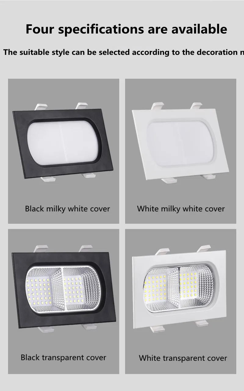 black led downlights Anti-Glare Double Head Downlight LED Ceiling lamp 10W 14W Home Improvement Living Room Corridor Recessed 110-240V COB Spotlight surface downlight