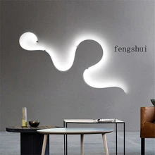 Современный настенный светильник, светодиодный, белый, черный, для гостиной, прикроватный, для спальни, интерьерный декор, проходной настенный светильник, коридор, отель, блеск