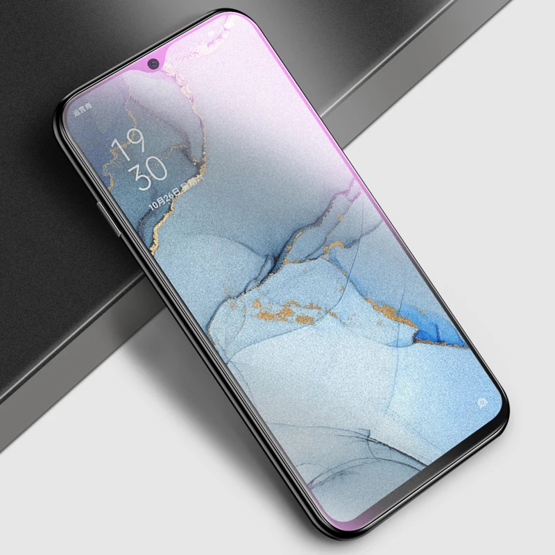

Anti-blue Matte Tempered Glass For OPPO Reno 3 Frosted Anti Fingerprint Glass Screen Protector Protective Glass Front Phone Film