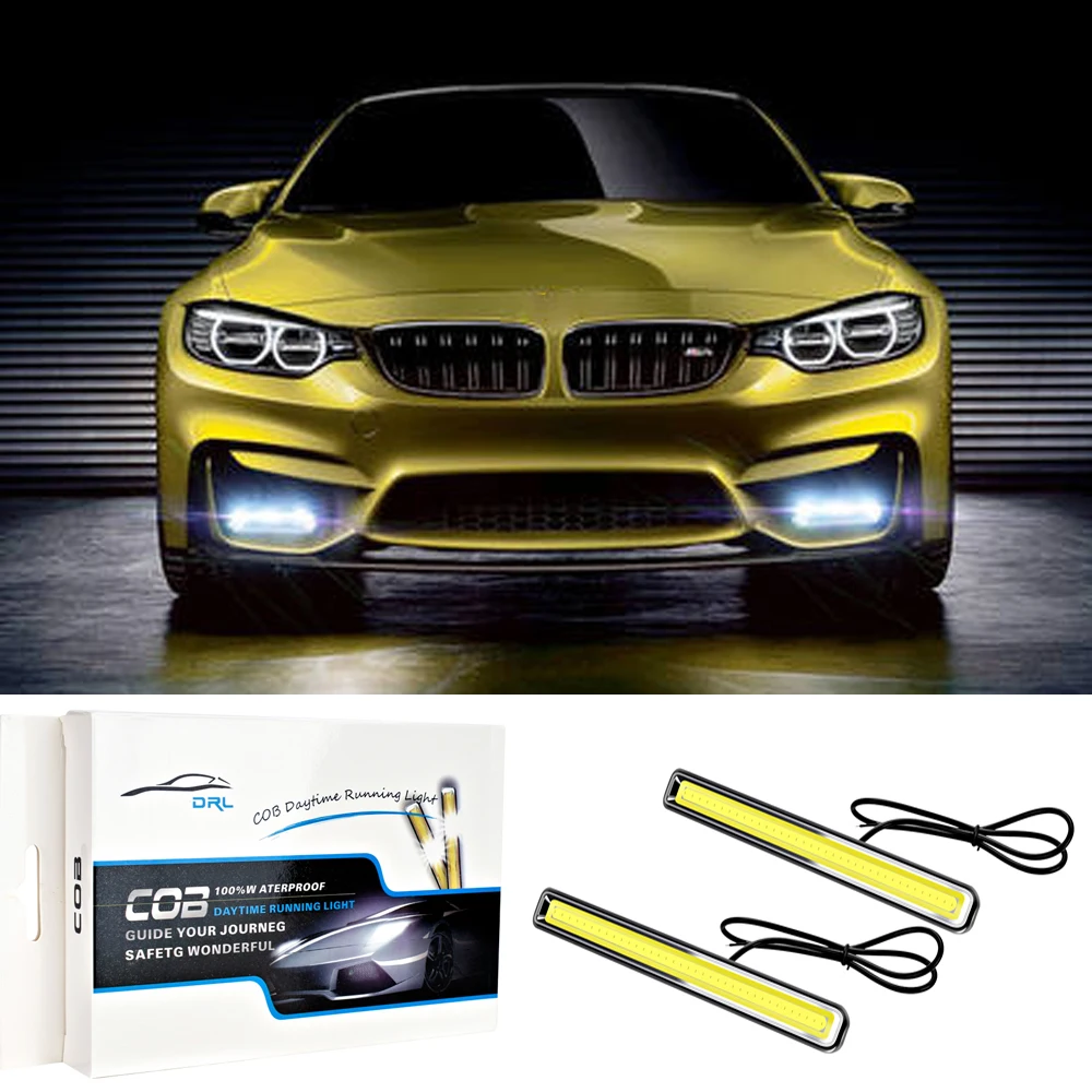 

1 Pair Car Daytime Running Light For BMW MINI Cooper R50 R53 R56 F56 R60 F60 Ultra Bright COB LED Car Daylight Driving Fog Lamp