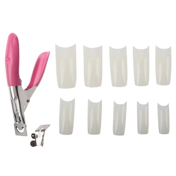 

1x Acrylic Uv Gel False Nail Tip Clipper Cutter & 500 French Acrylic False Artificial Tips Nail Art
