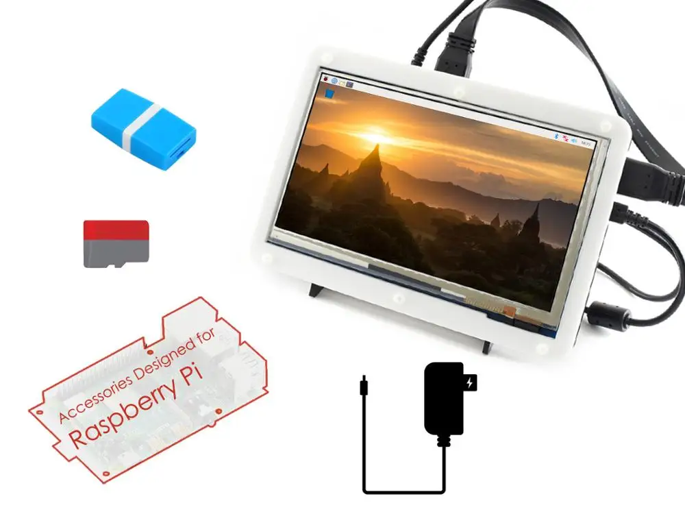 Raspberry Pi 4 Модель B Дисплей комплект, с 7 дюймов емкостный сенсорный экран ЖК-дисплей