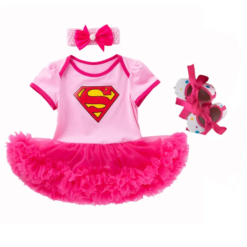 Одежда для малышей; Костюм Супермена для малышей; вечерние платья-пачки для малышей; комбинезон для новорожденных; одежда для маленьких девочек; подарок на день рождения - Цвет: L