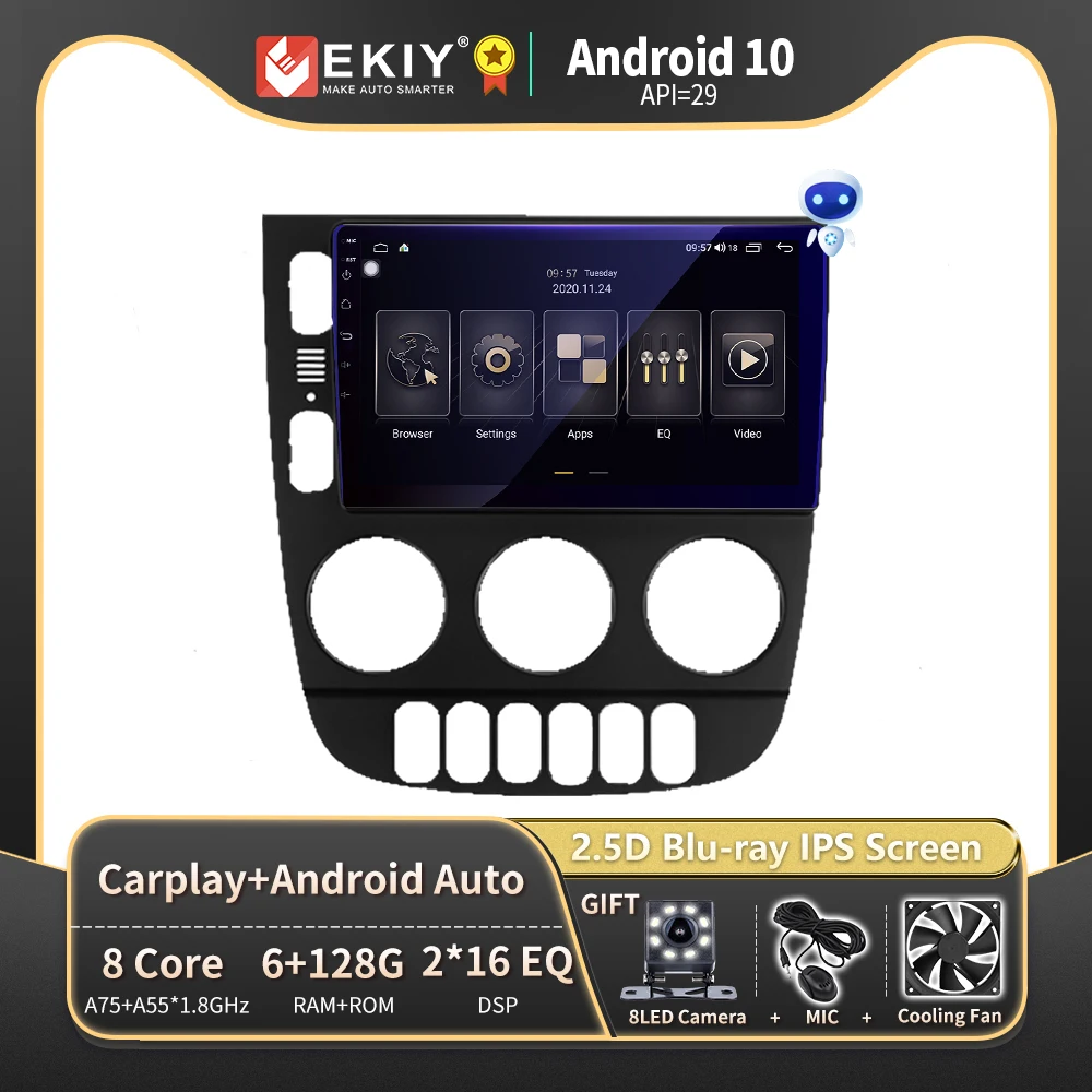EKIY T900 для Mercedes- Benz M-Class I W163 ML 1997-2005 автомобильный Радио Android Авторадио