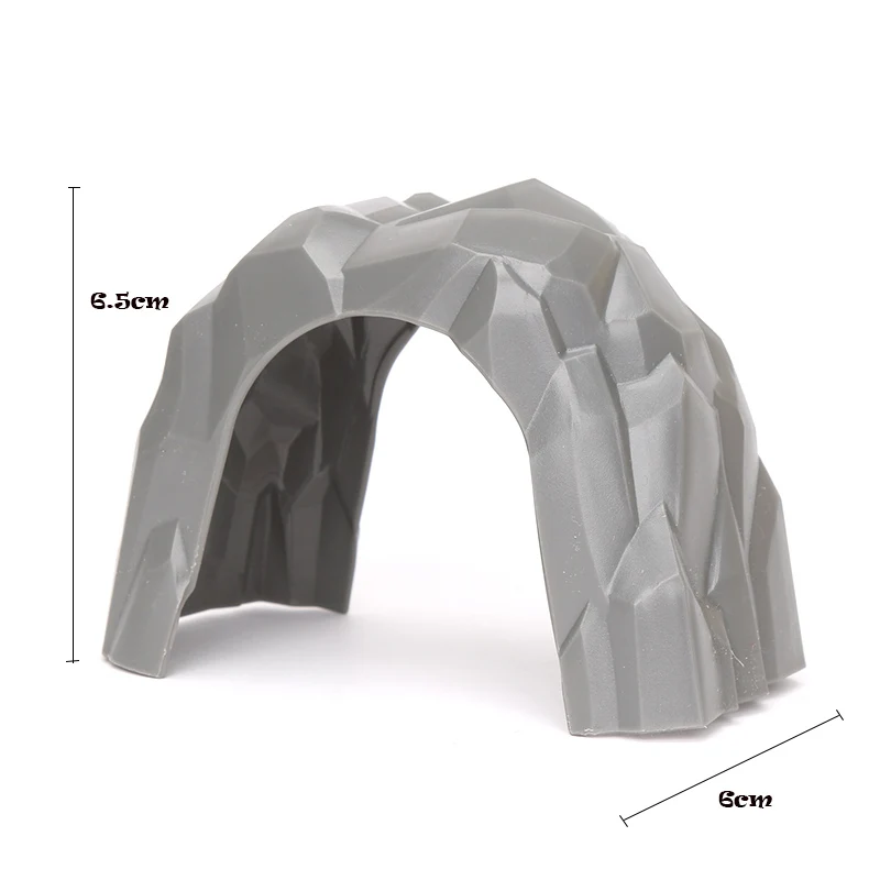 small cave Plastic Gray Straight Track Tunnel Wooden Train Track Accessories Track Train Slot Wood Railway Toys bloques de construccion - Цвет: small cave
