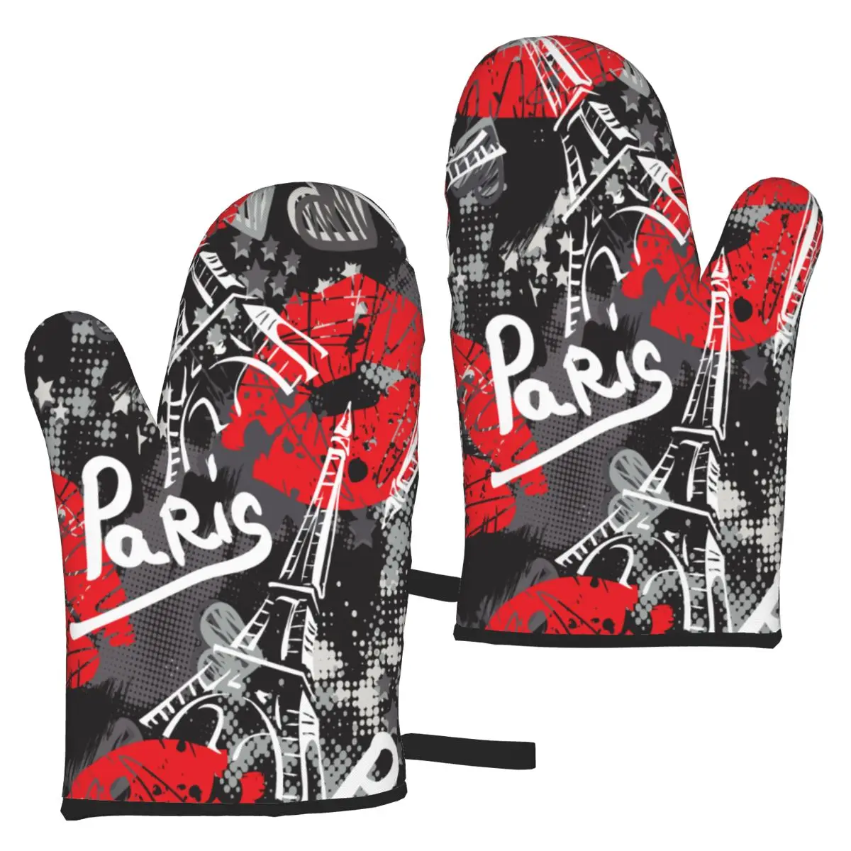 2 шт. горячие рукавицы для духовки каллиграфические рисунки рисунка шрифт