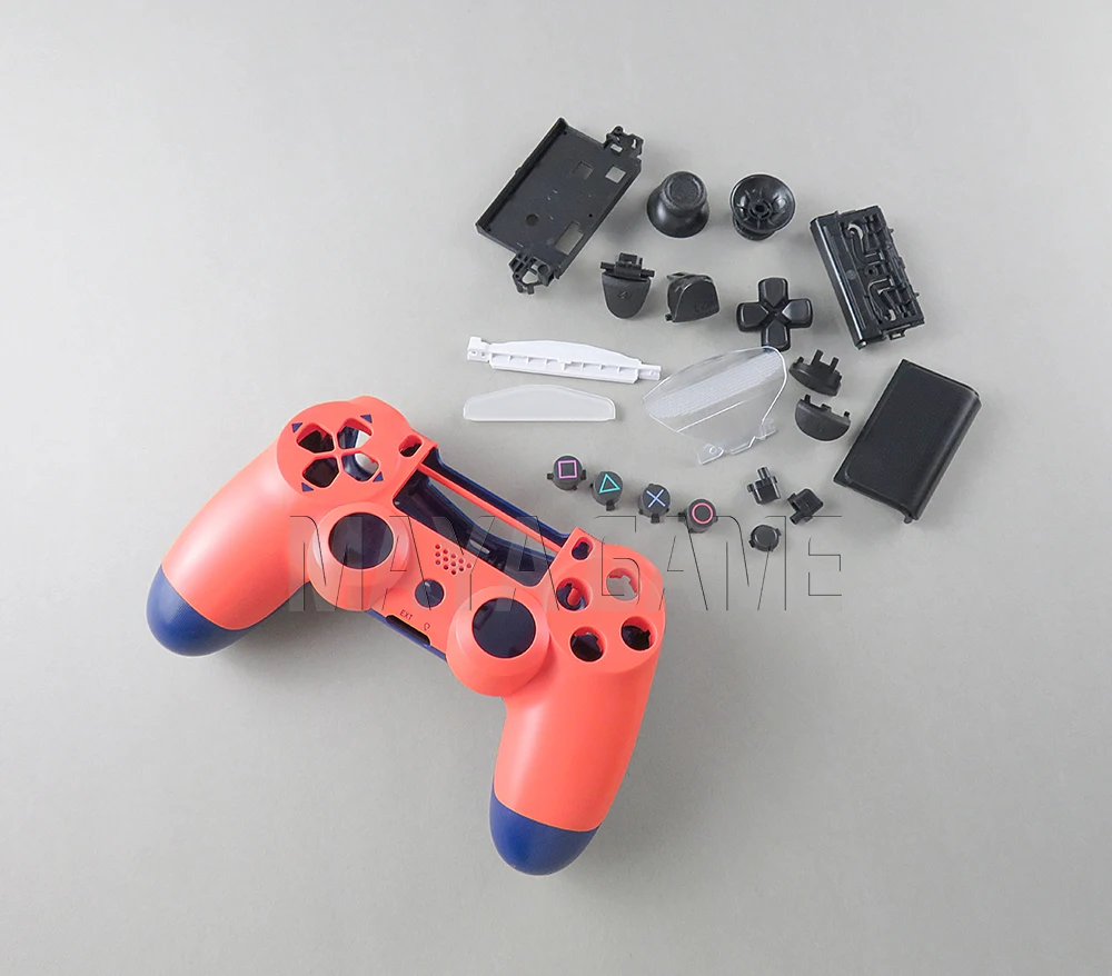 Для PS4 PRO 4,0 JDM 040 JDS040 контроллер полный комплект корпус оболочка корпуса Крышка Замена чехол для Sony playstation 4 Pro 4,0 - Цвет: Красный