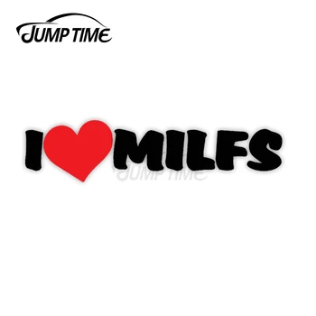 

Jump Time 13cm x 3cm Car Sticker I LOVE Decals Personality Windows Computer Motorcycle Waterproof Vinyl Car Accessories