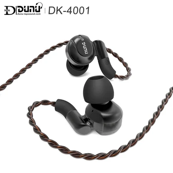 

DUNU DK-4001 DK4001 HiFi Audio Hi-Res Beryllium PVD 5Driver (4 Knowles BA + 1DD) Hybrid Earphone with MMCX Detachable Cable