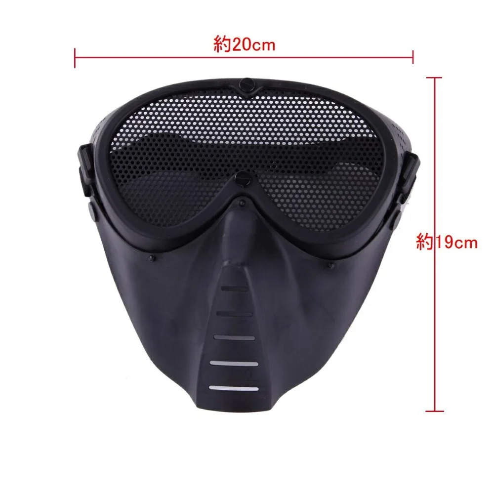 Airsoft Full Face Metal Steel Mesh Paintball Mask Hunting Accessories CS Wargame Military Army Tactical Masks