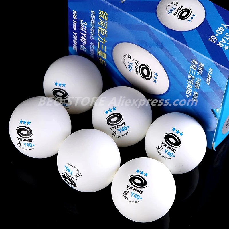 Description Picture 3 of item60 balls YINHE 3-star Y40+ H40+ ABS New Material Plastic ITTF Approved YINHE Table Tennis Ball Ping Pong Balls