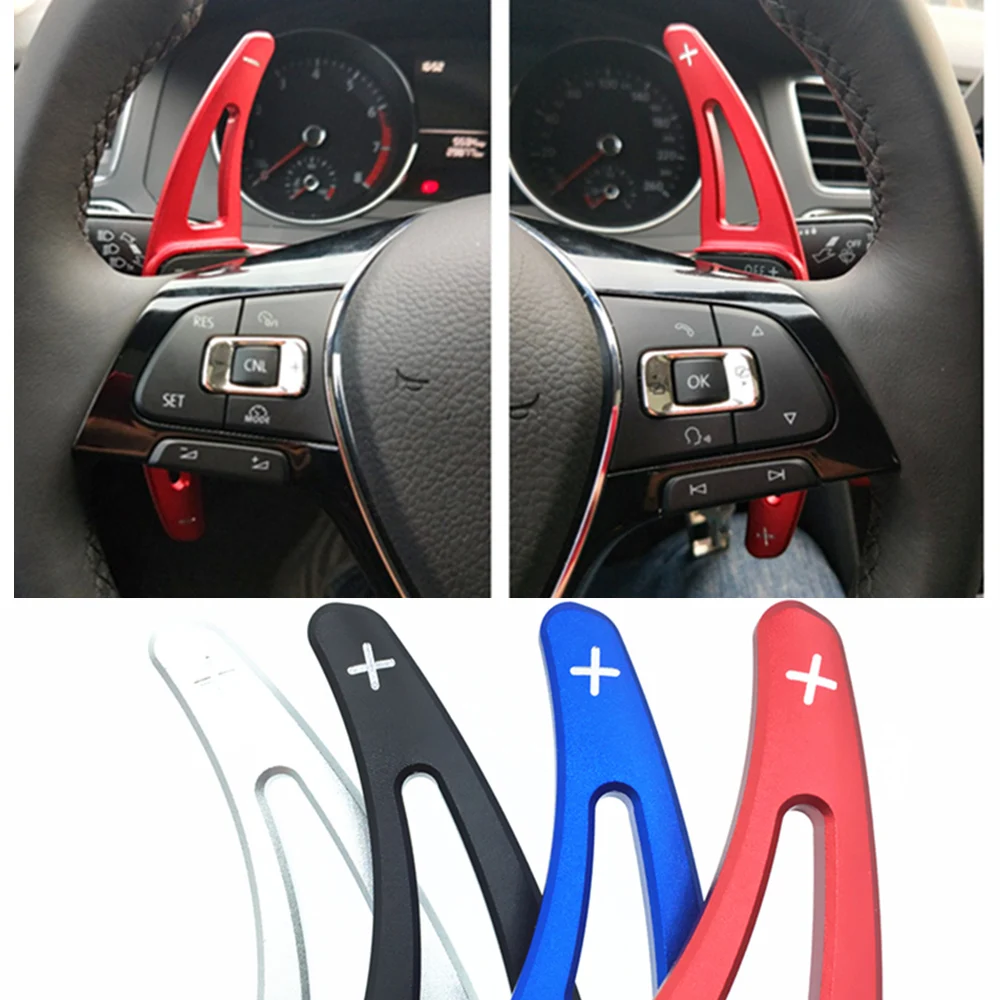 Удлинитель лопастей для автомобильного рулевого колеса для Volkswagen Variant GTE Golf7 Alltrack Tiguan Quick shifter Алюминиевые наклейки