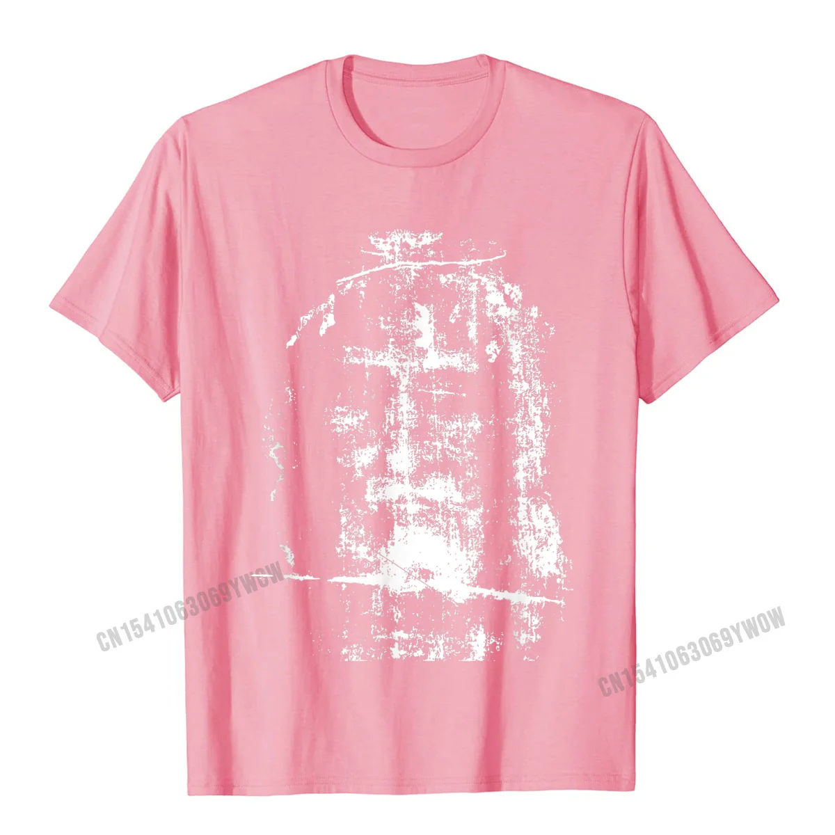 cosie Camisa Summer Fall 100% Cotton O-Neck Man Tees Customized Tee-Shirt Oversized Short Sleeve Top T-shirts Free Shipping Shroud of Turin Jesus Christ Face T-Shirt__597 pink