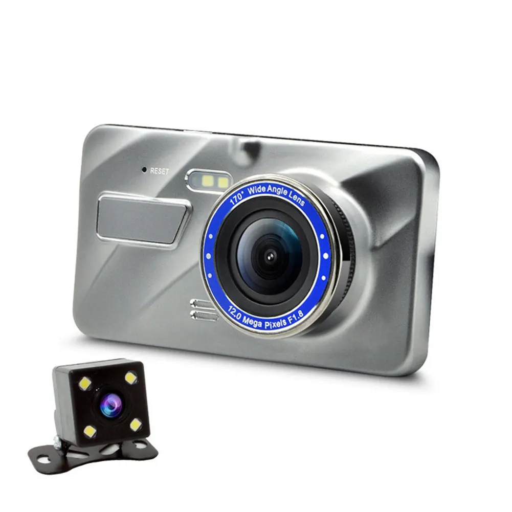 Ударное зондирование цифровое видео выключение Универсальный мини 1080P DVR камера задняя Передняя двойная линза высокой четкости вождения рекордер
