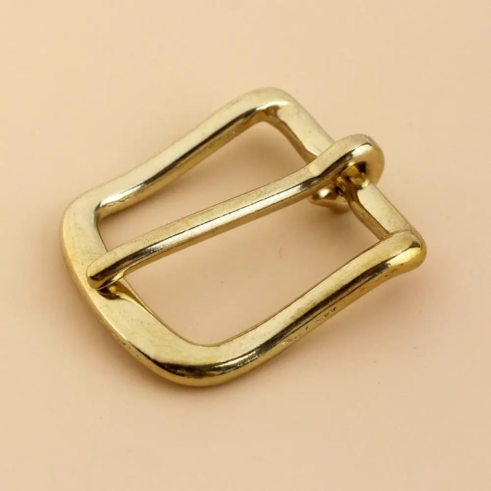 Heel Bar Buckle solid brass Single Pin belt buckle for Leather craft bag strap 