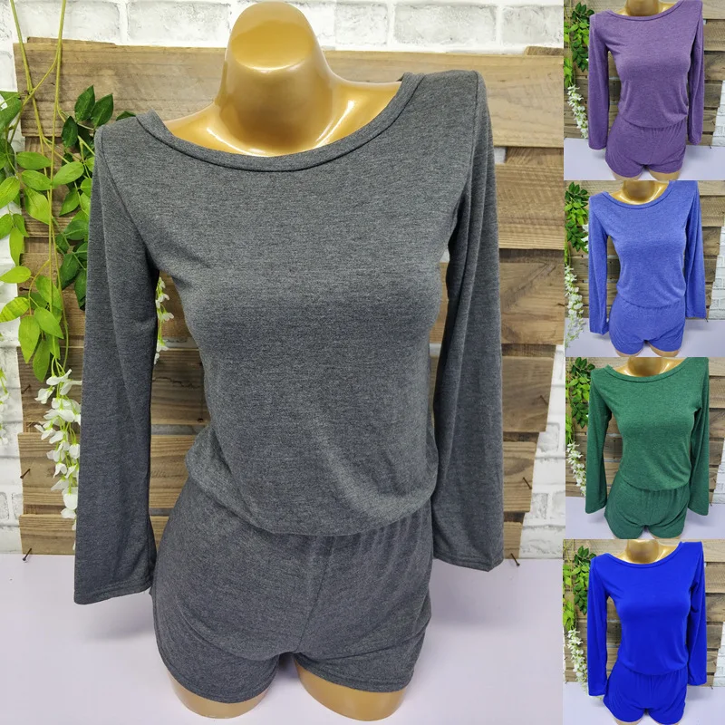 Европа и Америка, AliExpress-весна, стиль, сексуальное, с открытыми плечами, цельное нижнее белье, топы, женское платье