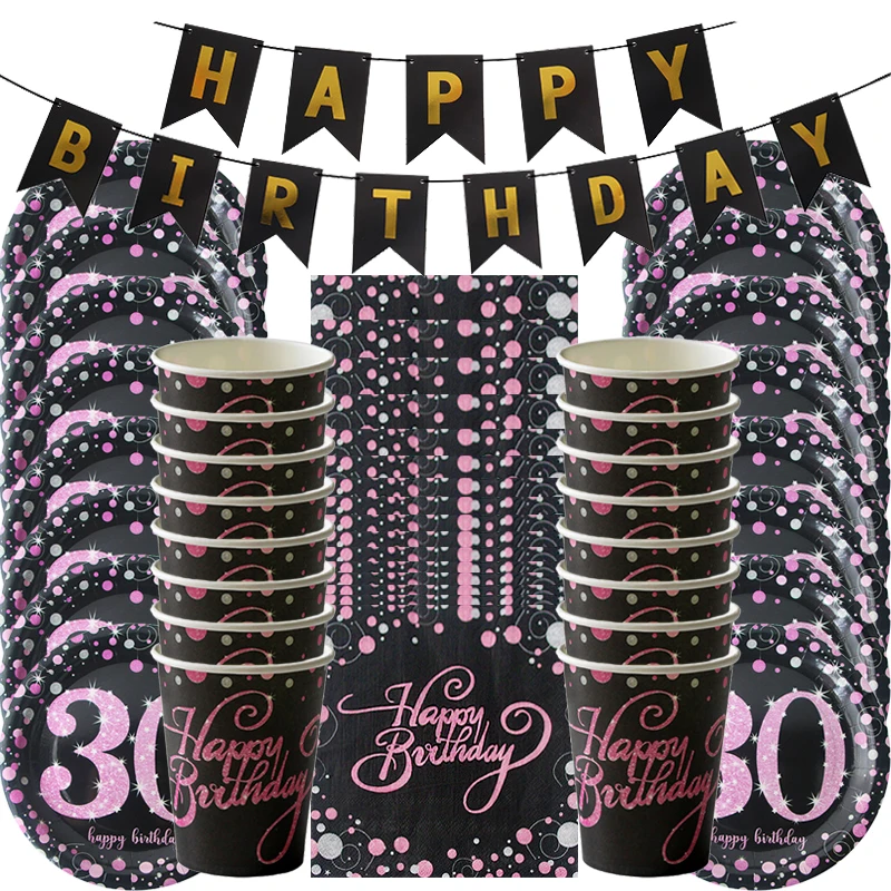 1Set-30th-40th-50th-60th-Happy-Birthday-Party-Tableware-Sets-Plates-Cups-Napkin-Banners-Birthday-Partys (1)