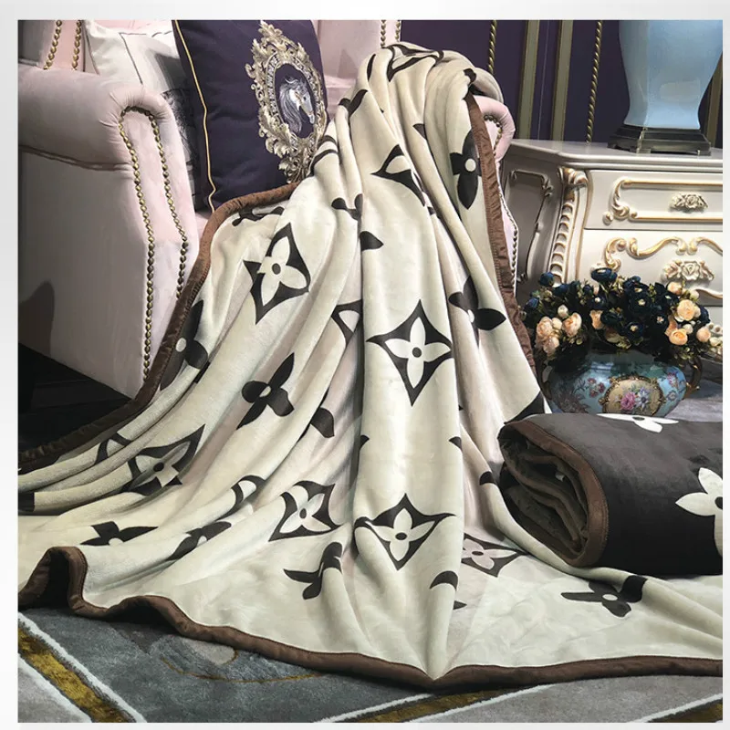 3 Печатное одеяло для улицы Прямая поставка 150x200 см и 200x230 см одеяло зима лето простыня покрывало диван плед письмо - Цвет: 3