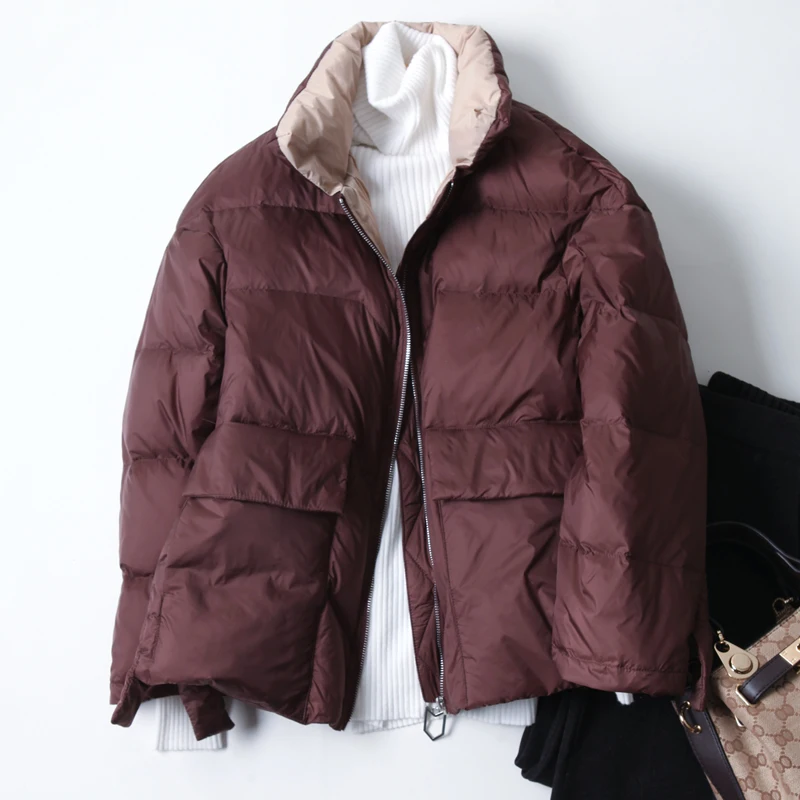 Fitaylor Winter Women White Duck Down Coat Stand
