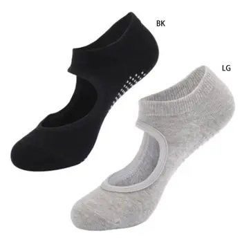 

Non-slip Socks Women Round Head Backless Breathable Pilates Dance Sock