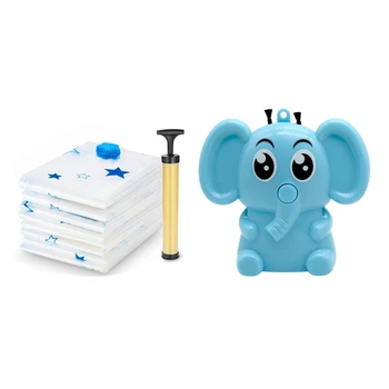 

11 Pcs Thickened Vacuum Storage Bag with Hand Pump & 1 Set Mini Portable Air Purifier Personal Travel