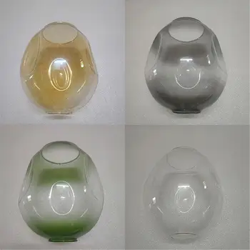

Irregular Clear Fading Green Grey Amber Glass Replacement Lampshade Geometry Lighting Fixture Accessory Shade for Chandelier