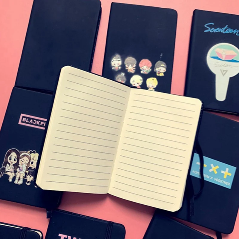 KPOP BLACKPINK Got7 Twice Txt IZONE SEVENTEEN блокнот ПУ школьные принадлежности тетрадь мультфильм Pocketbook подарки