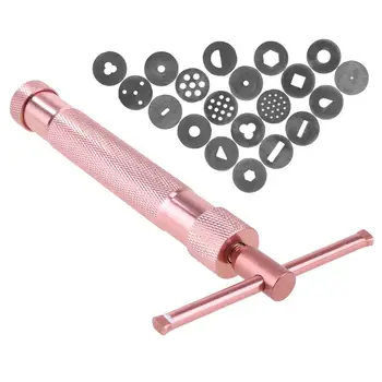 

DIY Craft Pottery Clay Extruder Fondant Cake Slime Gun Modeling Tool(Gold)