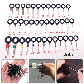 

38Pcs Auto Car Wire Harness Terminal Removal Tools Needle Retractor Pick Puller for Most Connector Terminal Casing Tools