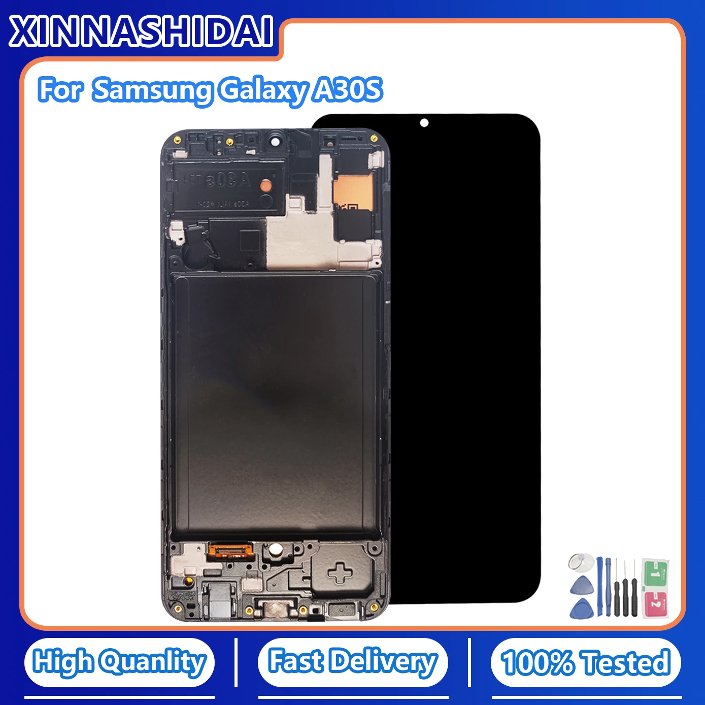 NEW 6.4&quot AMOLED For Samsung Galaxy A30s A307F A307 A307FN LCD Display Touch Screen replacement Digitizer Assembly Free Tools | Мобильные
