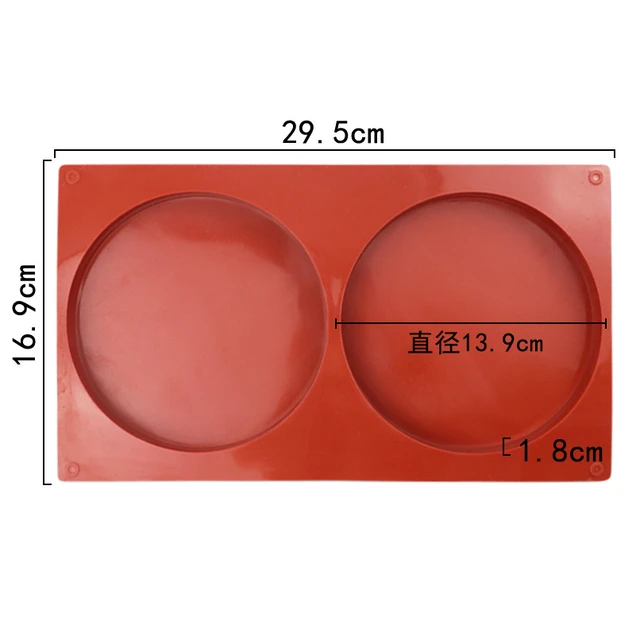  2 Pcs Large Silicone Molds for Baking, 6-Cavity Round