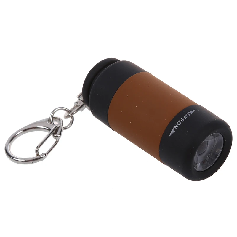 

2X Portable Rechargeable USB Mini LED Torch Lamp Light Flashlight Key Chain Ring